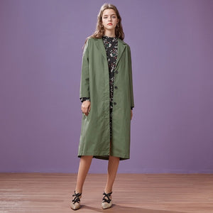 Women'S Outerwear Spring/Fall Long Loose Dust Coat