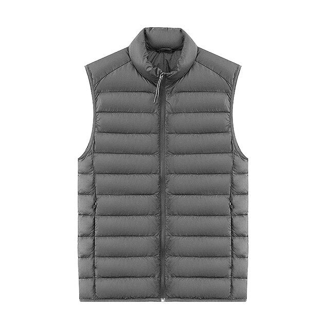 Winter Men Down Vest Fashion Male Sleeveless Vest Jacket Warm Down Jacket Casual Men Sleeveless Jackets