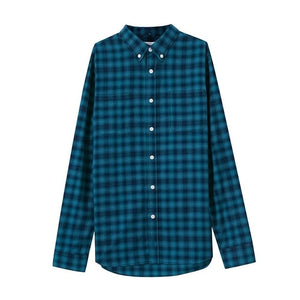 New Men Handsome Long Sleeve Shirt New spring Fashion cotton classic Retro Plaid Shirt