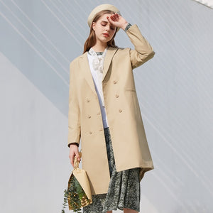 Spring New Fashion Trench Female Windbreaker Coat Women Casual Trench Office Lady Wild Retro suit trench coat