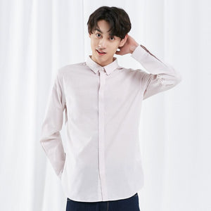 Brand Men Casual Shirts Spring Autumn Male Slim Deep Blue Long Sleeve shirts regular Cotton Male Basic tops