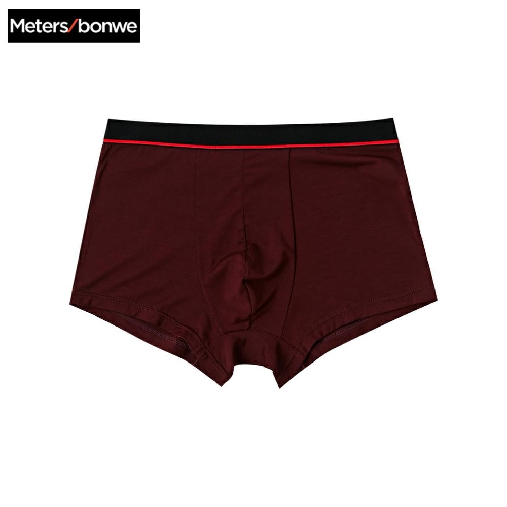 Metersbonwe Boxer Mens Underwear Men Modal Underpants Male Pure Panties Underwear Comfortable Boxer Homewear Solid Color Cuecas