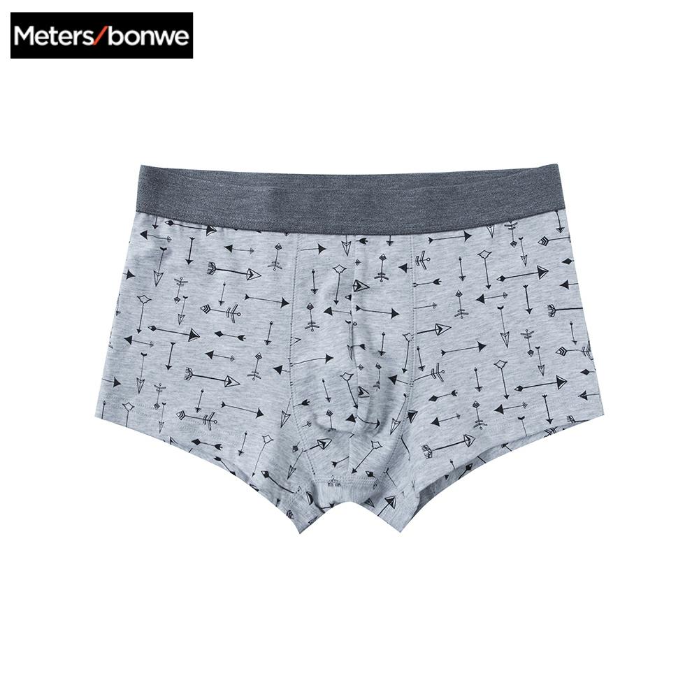 Metersbonwe Boxer Teenagers Male Underwear Men Cotton Underpants Male Panties Underwear Comfortable Boxer Homewear Print Cuecas