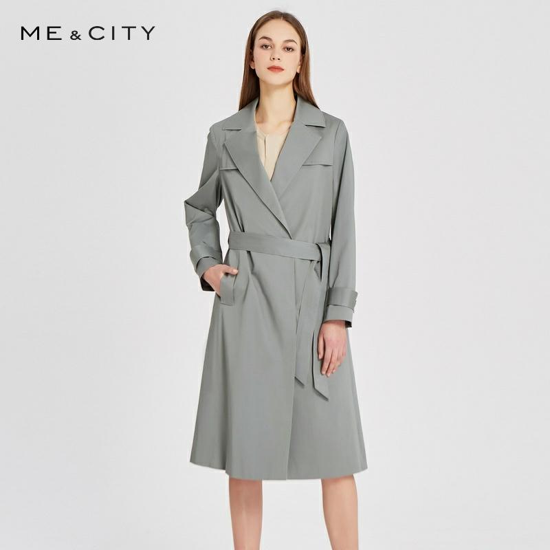 Me&city  Women Coat outerwear clothing Office Lady Coat fashion Warm Slim Elegant Windbreaker