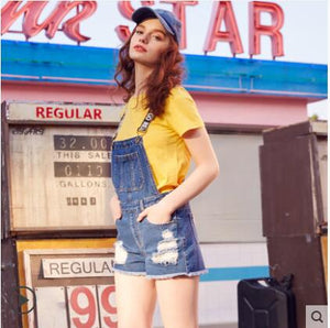 Strap jeans For Women Occident Denim Shorts   New Summer Trendy Casual  High Waist Shorts Fashion Brand Shorts