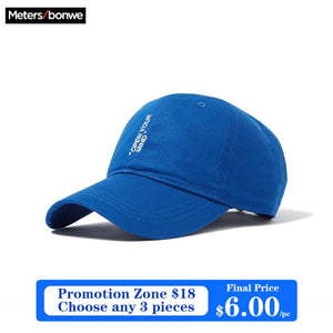 Metersbonwe Baseball Cap Male Hat For Men  Personality Trend Letter Printing Hip Pop Caps Streetwear Blue Cap