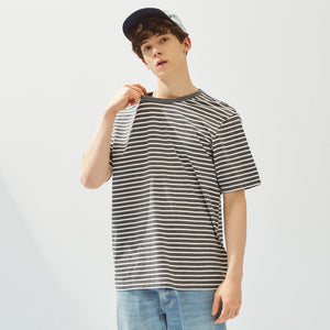 Striped T-shirt 2020 New Summer Male Striped Holiday Trend T-Shirt Simple trend Loose Casual Short Sleeve Tops