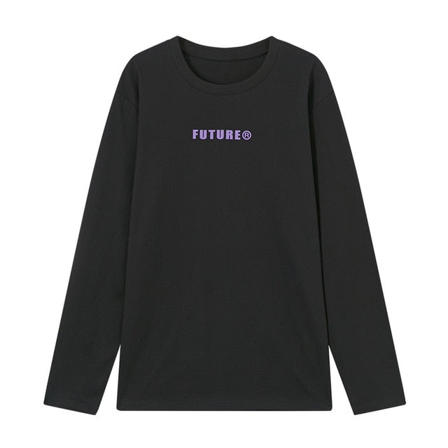 New Spring Long sleeve T-shirt For Couples trend Loose Letter Printing pullover Fashion Men Women T-shirt