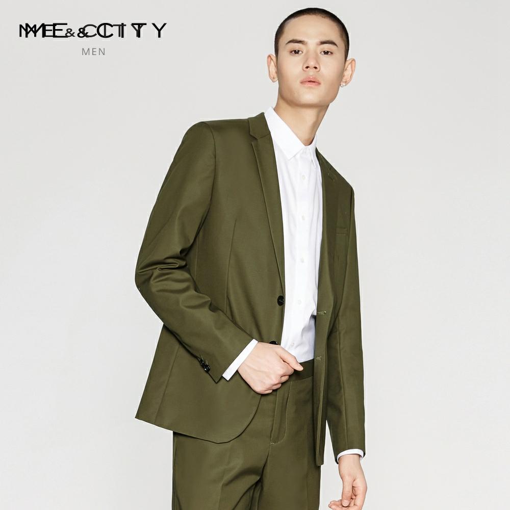 Me&City Mens Fashion Light Cotton Blazer Brand Business Blazer Tide Design Casual Male Smart Suit Jacket Costume Homme