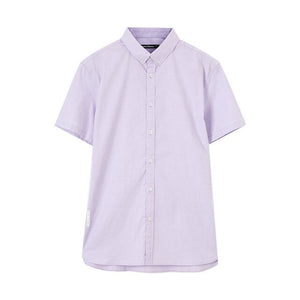 Men's Solid Color Shirt Male Student Short Sleeve Clean  New Summer Trend Natural Men's Shirt рубашка мужская