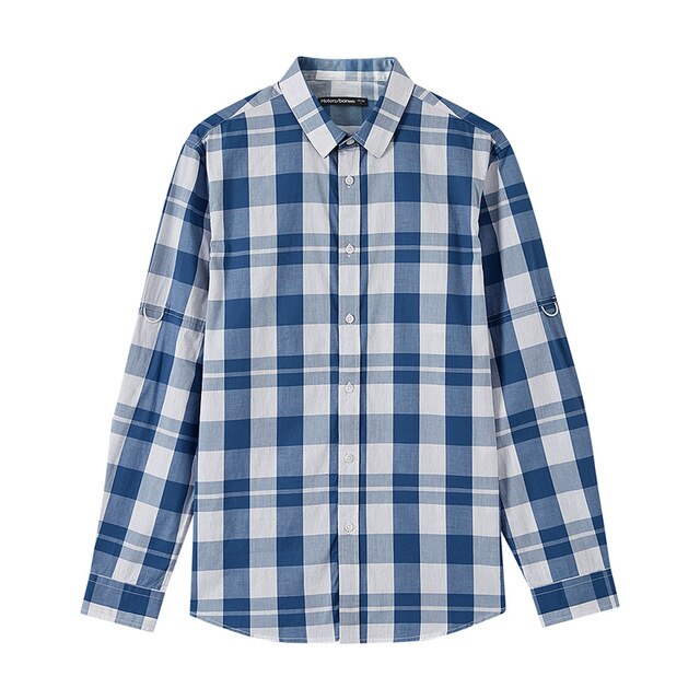 New Men Long Sleeve Cotton Shirt Spring Retro Plaid Shirt Business Leisure Loose Shirt Men student Tops