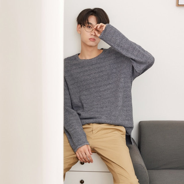 Brand Knitted Sweater Men 2020 Spring Autumn Fashion Long Sleeve Knitted Men Cotton Sweater High Quality Clothes