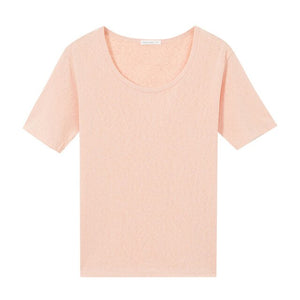 Summer New Female T-shirt Cotton Harajuku Aesthetics Tshirt  Solid Color Tops Fashion Casual Basic Tops 726809