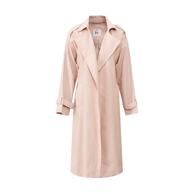 Brand women's Trench Coat Long knee-length Autumn Winter OL Wear New Casual Fashion coat Office Lady Trench