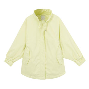 New Spring Fashion Stand collar Jackets Female Solid color Jackets Casual Lady Coat Handsome Loose Outwear