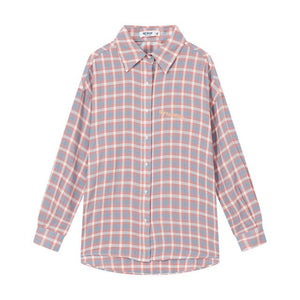 Shirt Women'S Clothing Blouse 2020 New Spring Summer Trend personality Student Clothing Loose plaid shirt