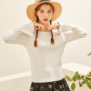 Cotton Knitted Sweater Women Pullovers O-neck Autumn Winter Basic Women Sweaters Flare Loose Slim Fit