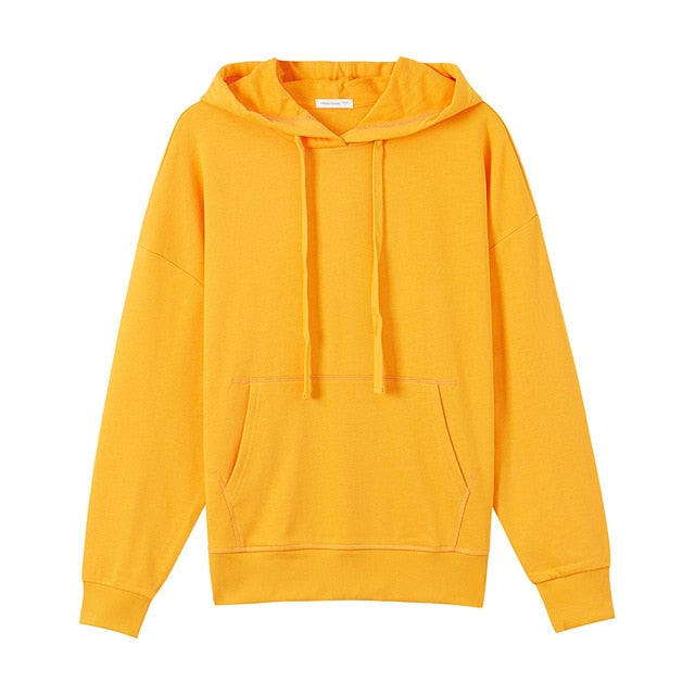 Hoodies For Women Female Solid Colour Female Casual Sweatshirt Plus 2020 New women's Basic Hoodies Loose Pullover