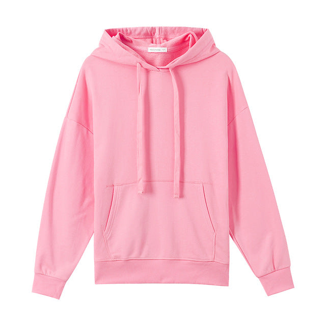 Hoodies For Women Female Solid Colour Female Casual Sweatshirt Plus 2020 New women's Basic Hoodies Loose Pullover