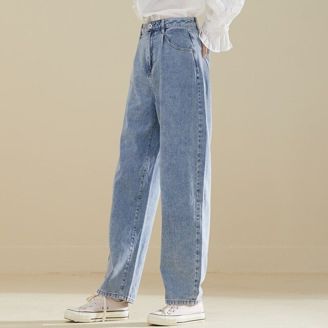 Loose Jeans For Women Wide-leg Jeans 2020 Spring New Chic Denim Pants High Quality Streetwear Casual Loose Jeans