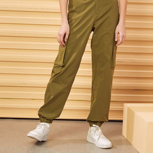 Casual Overalls Pants 2020 New Spring For Women‘s Trousers Fashion Handsome student Loose Beam feet cargo pants