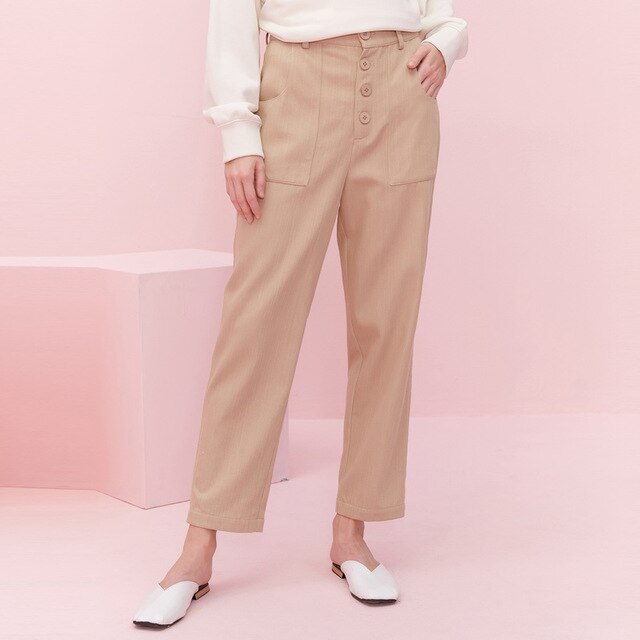 Casual pants female 2020 new spring women loose straight trousers Office Lady Pants High Quality