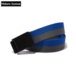 Metersbonwe Canvas Hit color belt men 2020 Spring new belt Korean casual Handsome Letter print men College belt