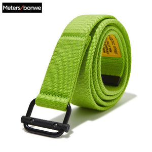 Metersbonwe Canvas Solid color belt men 2020 Spring new belt Korean casual Handsome Tooling wind men College belt