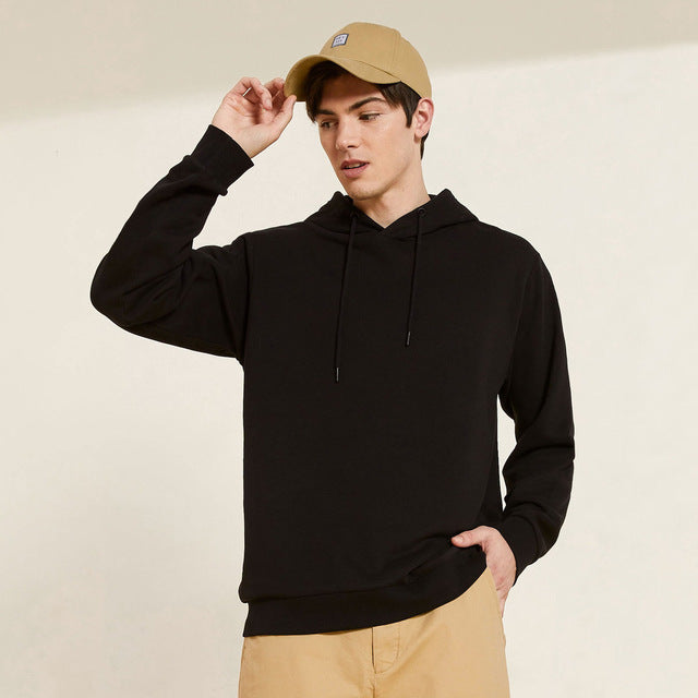 Autumn And Winter new  Multicolor comfort Sweatshirt men  Plus Velvet Knit Solid color Hooded Hoodies