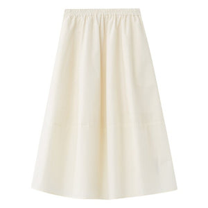 Spring New Skirt Women's High-Waisted Female retro casual fresh temperament student skirt Female