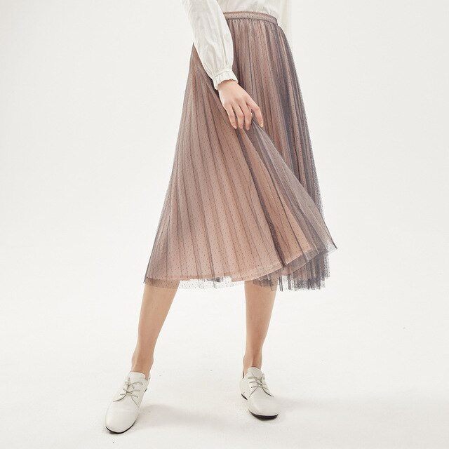 Half-length Skirt Female Spring Garment 2020 New Sexy Mesh Skirt Women's fashion knitted skirt