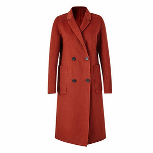 Women Woolen Coat outerwear winter clothing Office Lady Coat fashion Warm Slim Elegant coat 739525