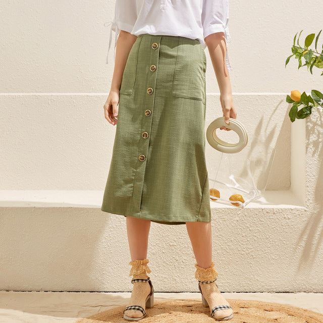 Skirt women 2020 new Spring summer trend fashion High waist temperament pack hip skirt office lady student skirt