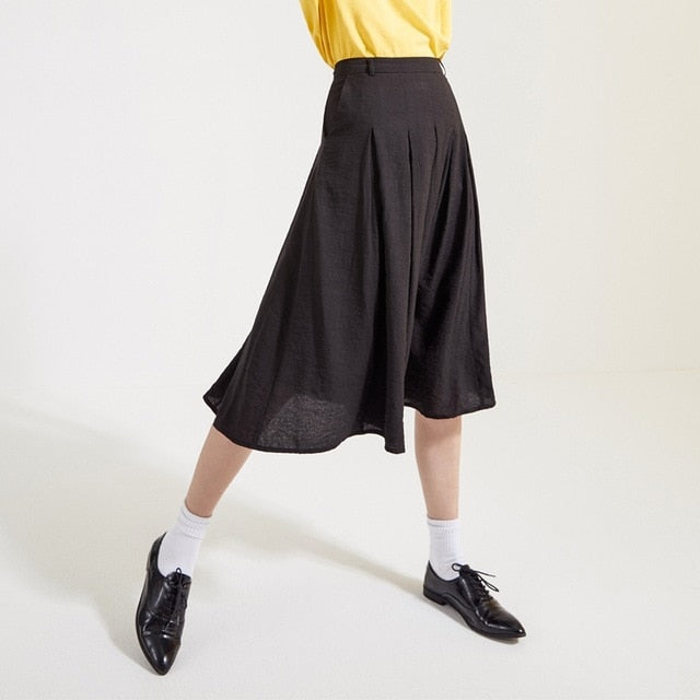 Summer Women Vintage Mid-length Skirt New Casual Korean Version Skirt Trend Harajuku Skirt for Office Lady