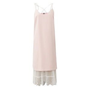 Brand lace halter dresses for women spring