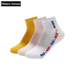 Metersbonwe Female Casual Cotton Socks Knitting Sock Women Spring Fall Girl Ladies Festival Gifts Accessories 230880