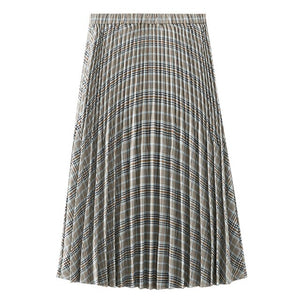 High-Waisted Pleated Skirt Female 2020 Spring New High Quality A-Line Skirt For Office Lady