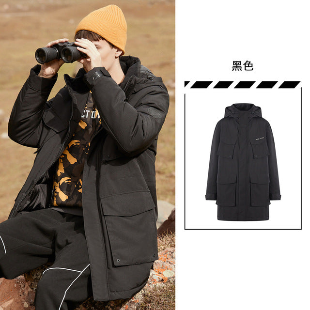 Couples Men's Parkas Down Jacket Outwear Medium Duck Down Long Coat Warm Climbing Parkas Clothes Snow Coat