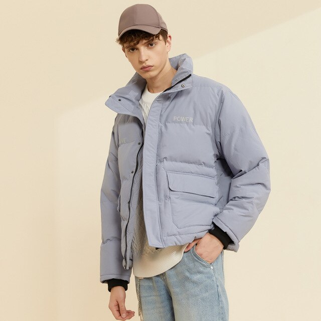 Men's Winter Padded coat Casual Coat Warm Men Winter High collar Coat Windproof Padded