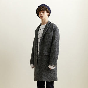 Winter Woolen Jacket Men's High-quality Wool Coat Casual Slim Vintage Business wool coat Men's Trench Coat 239458