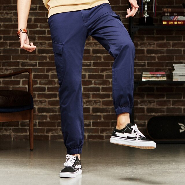 New Men Sports Pants Spring Autumn Casual Little Trousers Fashion Beam feet Jogging Pants Male Overalls