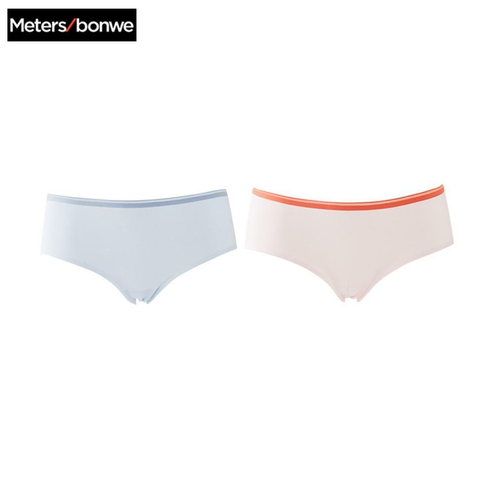 Metersbonwe Cotton Panty 2Pcs/lot Solid Women's Panties Comfort Underwear Skin-friendly Briefs For Women Low-Rise Panty Intimate