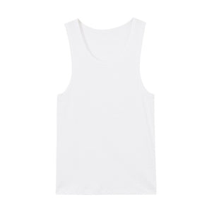 Metersbonwe vest 2020 men's spring new non-marking youth simple cotton comfortable round neck underwear men Home Clothes