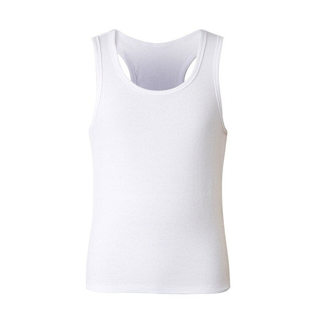 Metersbonwe Men's Basic Tees Summer Soft Vest Men Short Sleeve Cotton Flexible Vest Slim Basic Casual Tee