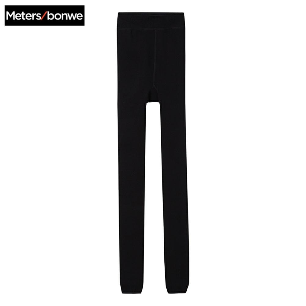 Metersbonwe Warm Women's Velvet Winter cashmere Leggings with foot Warm Solid Color Thick Pants High Waist Women Leggings