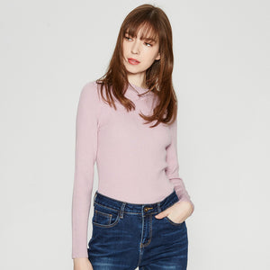 Me&city  Wool Knitted Sweater Women Pullovers Autumn Winter Basic Women Slim fit warm Sweaters